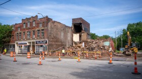 Cleveland took "emergency" action Wednesday to demolish part of the building that once housed Fridrich's Bicycle.