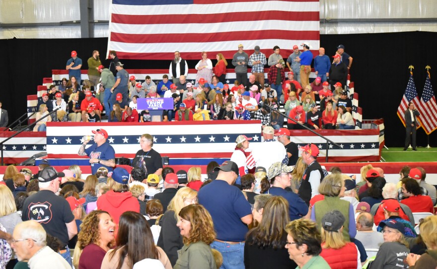 Audience at U.S. Sen. JD Vance's rally on Oct. 16 in Williamsport, Pa.