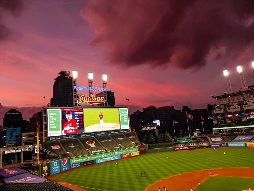 The Cleveland Indians played their pandemic-shortened 2020 season at an empty Progressive Field.