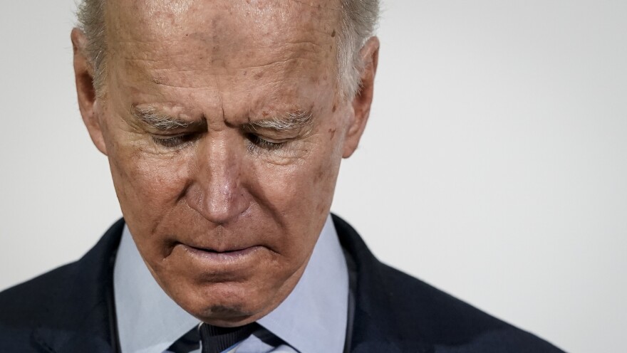 Democratic presidential candidate and former Vice President Joe Biden pauses while speaking after receiving an endorsement from Rep. James Clyburn earlier this week.