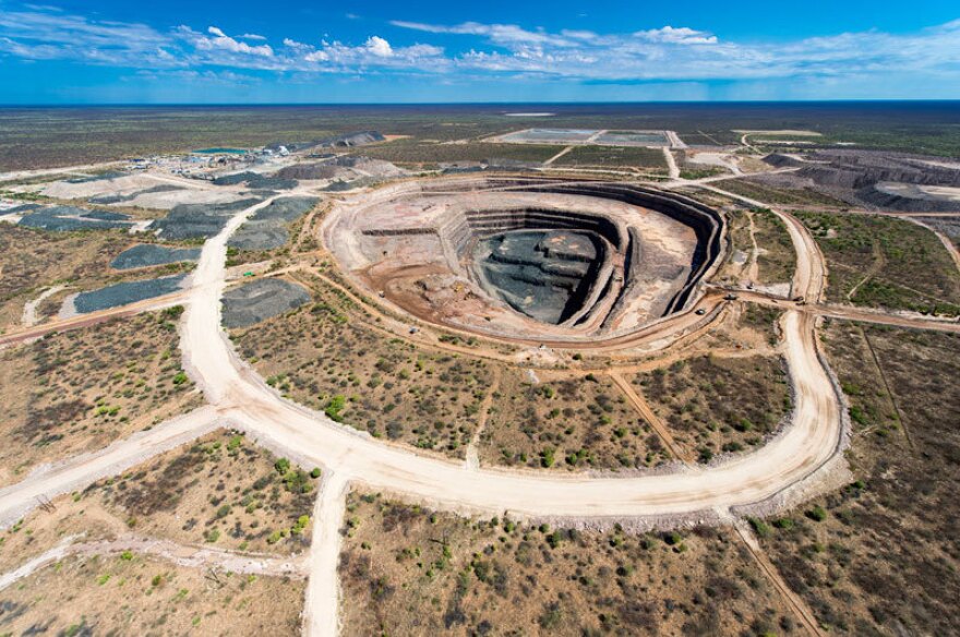 The open pit mine where the diamond was found. It's the largest uncovered in over a century.