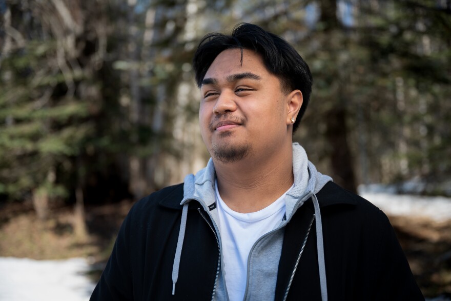 East High senior Maximus Seanoa leads the marching band as drum major. He says he always asks the band the same thing: "How many mistakes are we gonna make?" The answer, he says, is "Zero!"