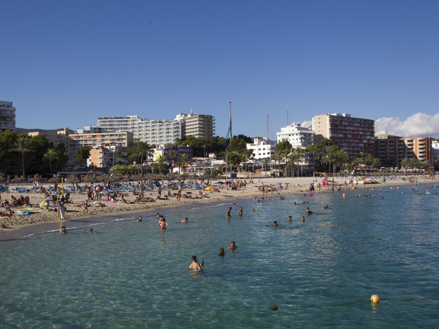 Mallorca's Mediterranean beaches are popular among tourists.