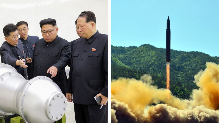 So far North Korea has tested its nuclear weapons (left) separately from the missiles meant to carry them (right). Testing the two systems together would be a dangerous but definitive way to prove they work.