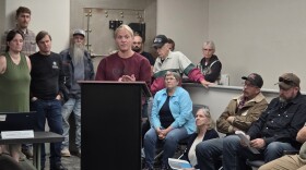 Child care provider Jenna Freeman expresses her support of the changes to the cannabis ordinance in the city of Blackduck on Oct. 6, 2025.