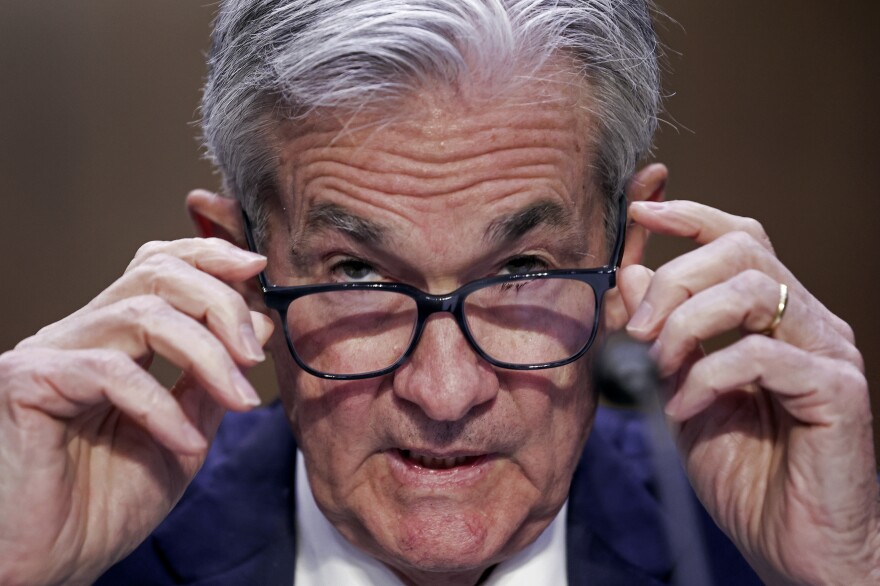 Jerome Powell, Chairman, Board of Governors of the Federal Reserve System testifies before the Senate Banking, Housing, and Urban Affairs Committee on June 22, 2022 in Washington, DC.