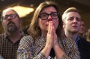 Supporters listen as U.S. Sen. Claire McCaskill delivers a speech after conceding to Attorney General Josh Hawley.