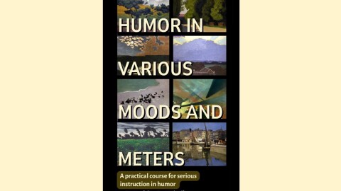 Cover of "Humor in Various Moods and Meters" by Hadrian DeMaioribus; 8 landscape images set back from the text