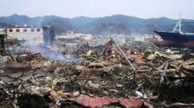The devastation in Ofunato, Japan, after the tsunami roared through.