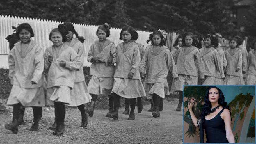 Andrea Grant is a Coast Salish poet and filmmaker. Her latest work confronts the Canadian residential school system.