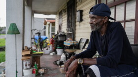 Greg Bright sits on the porch of his home in New Orleans on Tuesday, August 25, 2026. 