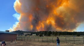 The South Fork fire burns near Ruidoso, New Mexico on June 17th, 2024.