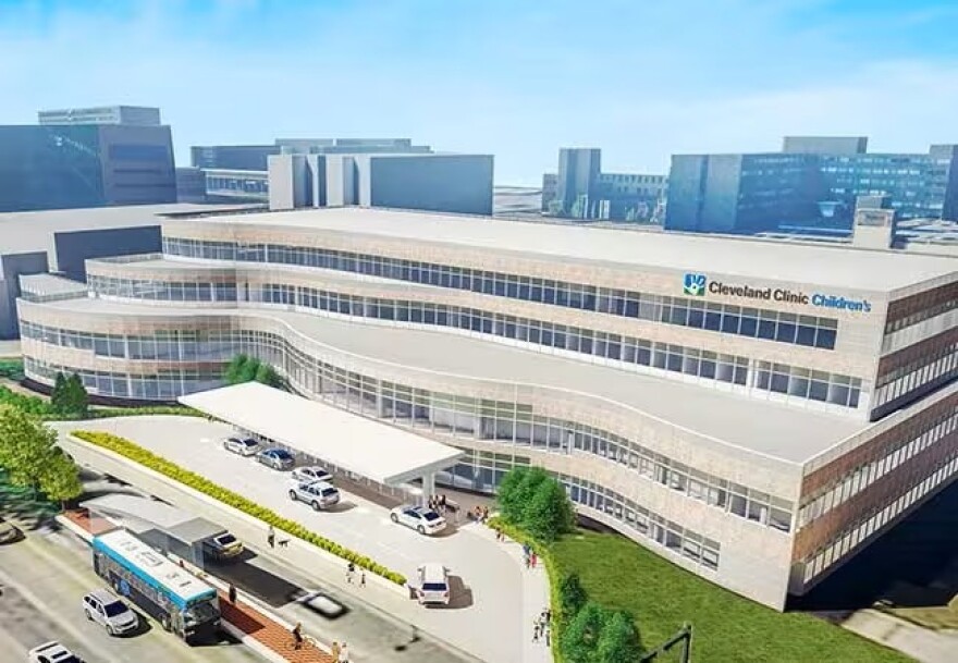 A photo shows Cleveland Clinic Children's main building