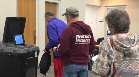 Voters cast their ballots at Indiana Creek Christian Church.