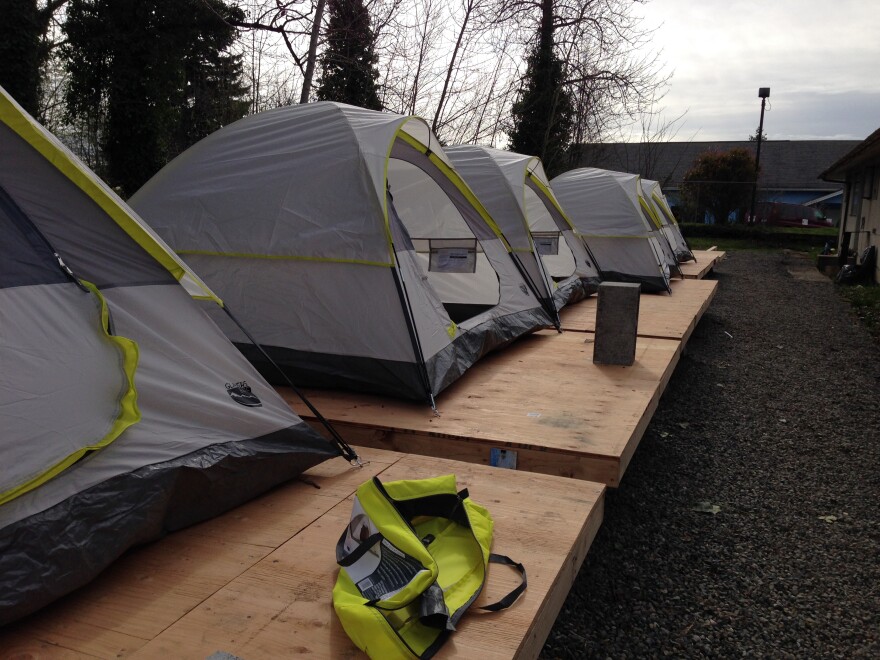 A homeless encampment in Seattle's Rainier Valley, taken March 2016.