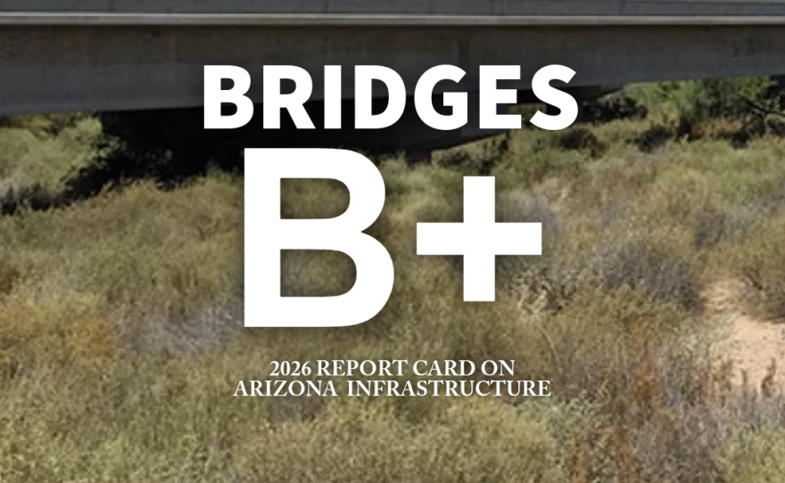 report card with image in the background and grade in white letters over it