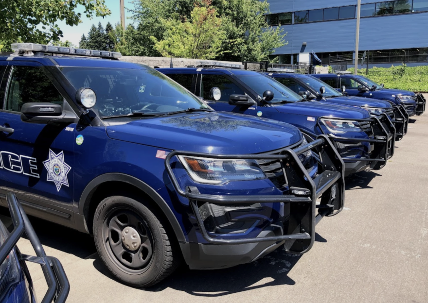 An undated photo of Eugene police vehicles.
