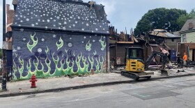 File photo of the Old Pink demolition