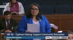 Rep. Nellie Unangiq Jimmie, whose district includes Kipnuk and Kwigillingok, spoke in favor of a resolution supporting their decision to relocate.