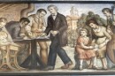 Jesse Fell, the founder of the Town of Normal [center] is depicted in the 1938 depression era mural in the Normal Post Office.