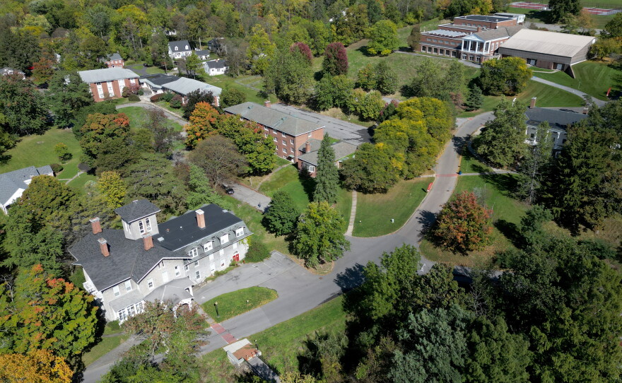 Glen Park Residence Hall, Leach Residence Hall, Schwartz Athletic Center, and Weld Residence Hall on the former Wells College campus in the village of Aurora, New York. Wells College has received court approval to sell and transfer artwork, artifacts, rare books and other personal property as it continues to wind down operations after its June 2024 closure. The future of the campus remains unresolved after a proposed $12.5 million sale fell through earlier this year.