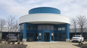 The administration offices at the Indiana Transmission Plant in Kokomo. Signs on the front door prohibit outside visitors and vendors from entering due to the coronavirus outbreak.