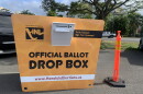 An official ballot drop box at the Kailua District Park on July 24, 2024.
