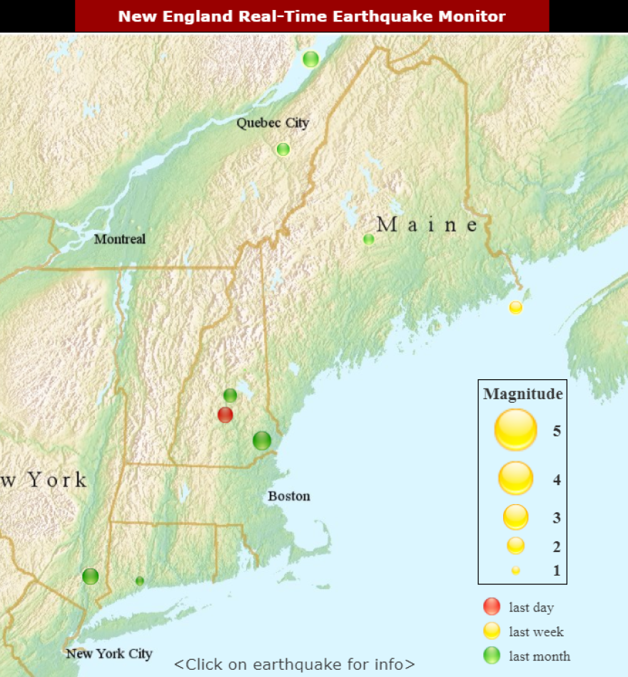 Earthquake Hits Contoocook Area New Hampshire Public Radio