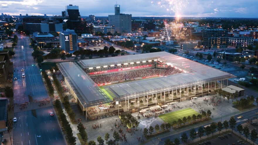 The Missouri Development Finance Board has approved nearly $6 million in state tax credits for the construction of the Major League Soccer stadium in downtown St. Louis.