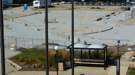 Many projects, like this one at Kankakee Community College, were frozen mid-construction during the recent state budget impasse.