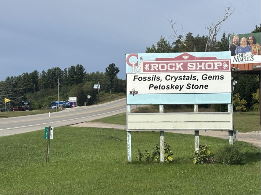 The C&M Rock Shop on U.S. 31 was not only a destination for fans of stones and fossils, but it was also a literal landmark, with locals often using its colorful sign as a waypoint when giving directions.