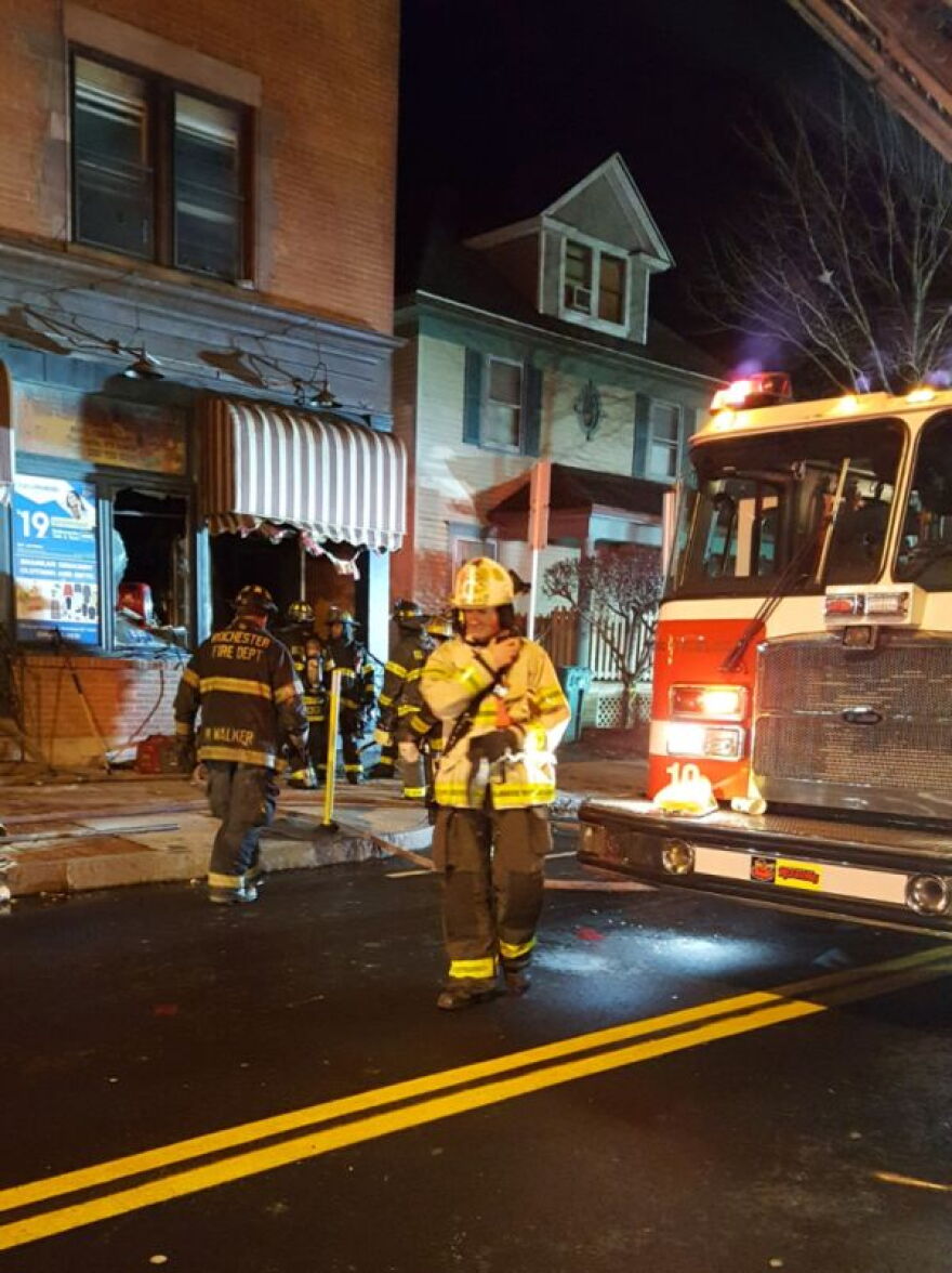 Rochester firefighters battle 2-alarm fire in strong winds | WXXI News