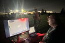 A Central Valley Astronomer astrophotographer set up his area with a screen to show off precisely what could be viewed through his telescope with a 5 minute exposure time.
