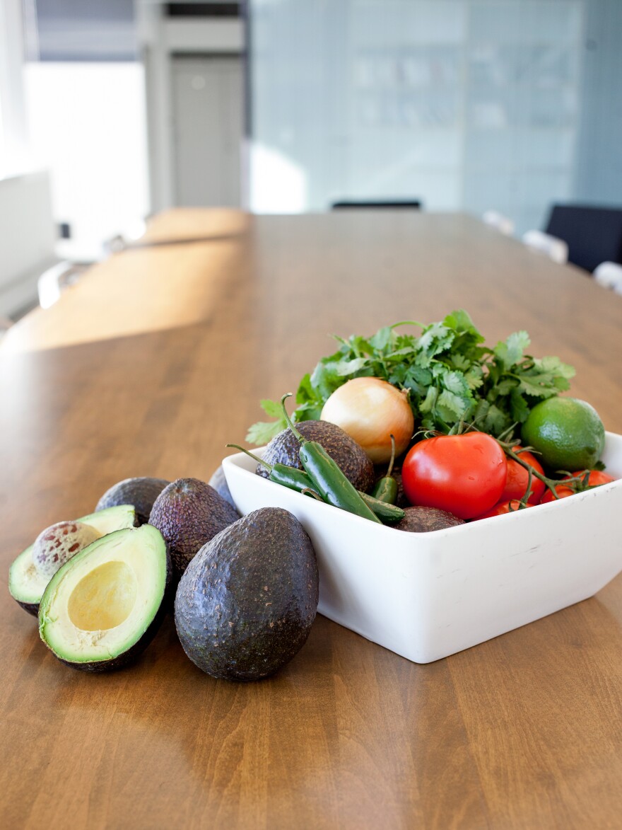 The ingredients for the guacamole are pretty standard: ripe avocados, Serrano peppers, tomatoes, cilantro and lime. But how they are put together is what makes the dish stand out, says chef Martin Morales.