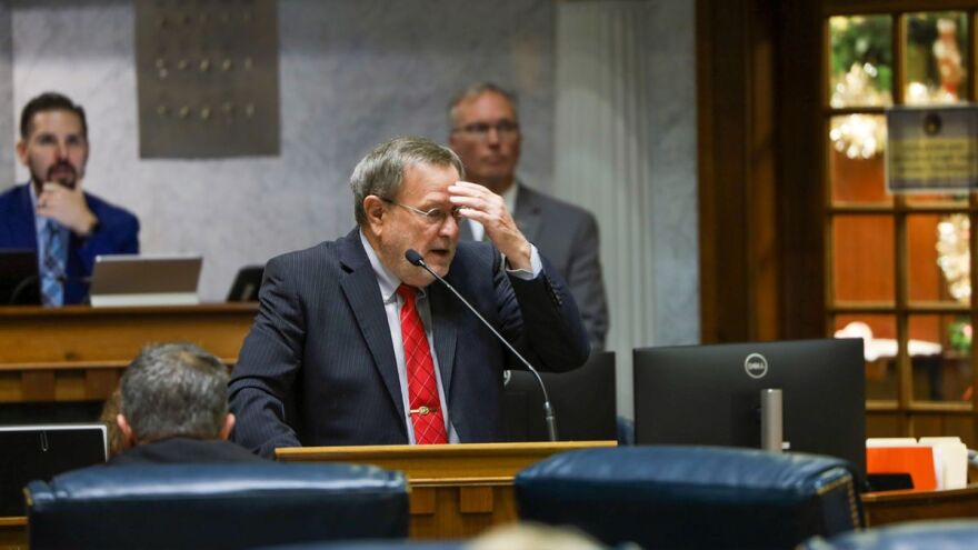 Sen. Mike Young (R-Indianapolis), who supports redistricting, began the session on Thursday, Dec. 11 by speaking about courage.
