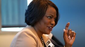 FILE - Rep. Val Demings, D-Fla., participates in a roundtable discussion about Congress passing the inflation bill and the high cost of prescription drugs, Aug. 15, 2022, at the Borinquen Medical Center in Miami. Demings is running for the U.S. Senate against incumbent Sen. Marco Rubio. 