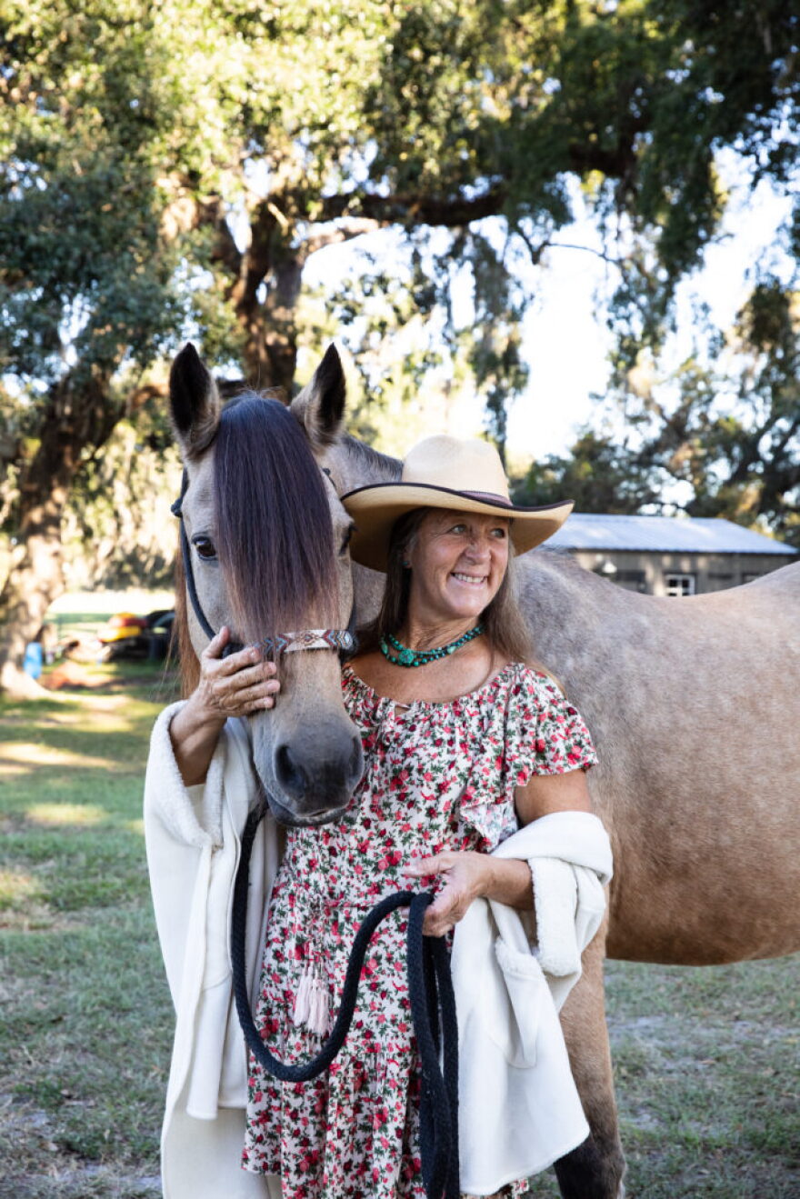 Diane Delano, founder of the Wild Horse Rescue Center in Webster, Fla.