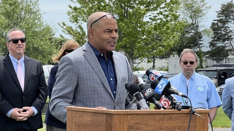 State Rep. Kip Diggs spoke in favor of bringing commuter rail to Cape Cod. May 27, 2026.