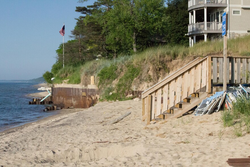 The shore in Long Beach, Indiana.