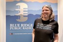 BPR's Director of Donor Engagement Kristin Harkey models BPR's "Be the Lifeline" T-shirt.