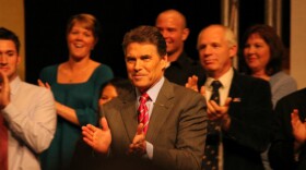 Rick Perry attending an event hosted by the Christian group The Family Leader in Des Moines, Iowa.