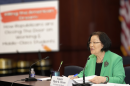 Senator Mazie Hirono at a higher education forum on Sept. 19, 2025.