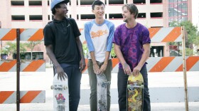 In <em>Minding the Gap</em>, filmmaker Bing Liu uses old and new footage of his skateboarder friends Keire Johnson (left) and Zack Mulligan (right) to track the turbulent upbringings and present-day struggles of all three.
