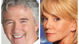 Patrick Duffy (L) and Linda Purl are starring on stage together in Ventura on Tuesday for a benefit fundraiser