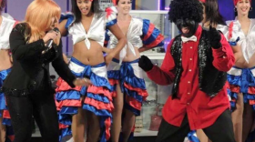 Promotional material for "Noche Cubana" in Miami shows a character in blackface. 