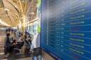 The departures display board shows multiple flights delayed at Ronald Reagan Washington National Airport, Tuesday, Nov. 4, 2025, in Arlington, Virginia. (Alex Brandon/AP)