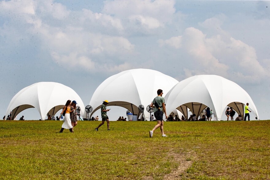 New shade structures at Hinterland 2025