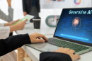 Generative AI virtual assistant screen on a laptop