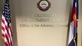 Signage inside the office of Colorado Attorney General Phil Weiser on Oct. 28, 2025.
