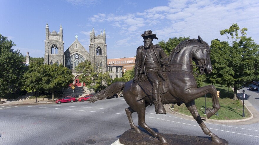 The statue of Confederate Gen. J.E.B. Stuart on Richmond's Monument Avenue was an inspiration for a new statue that was installed about a mile away.